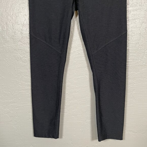 Outdoor Voices Women S Dark Gray Micro Stripe Leggings Waist Pocket Athletic - Picture 2 of 8
